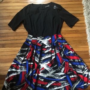 Patterned Black Dress